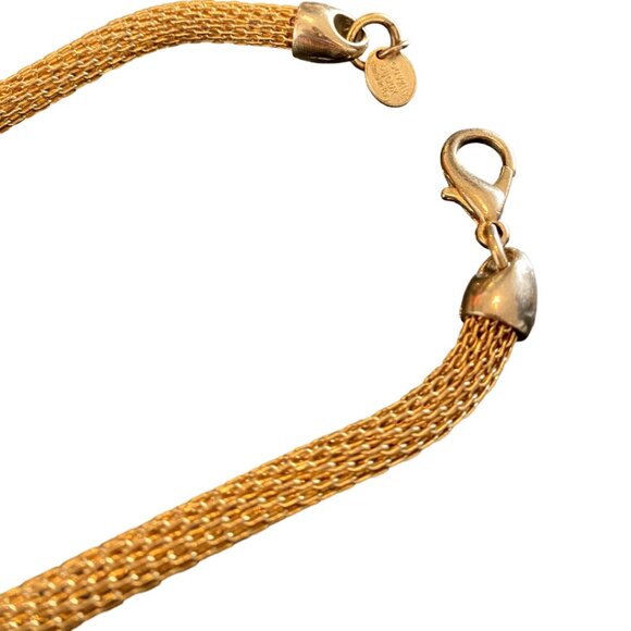 Vintage Gold Tone Slinky Mesh Chain Necklace, Nouvelle Bijoux (Made in Italy) - Picture 3 of 6